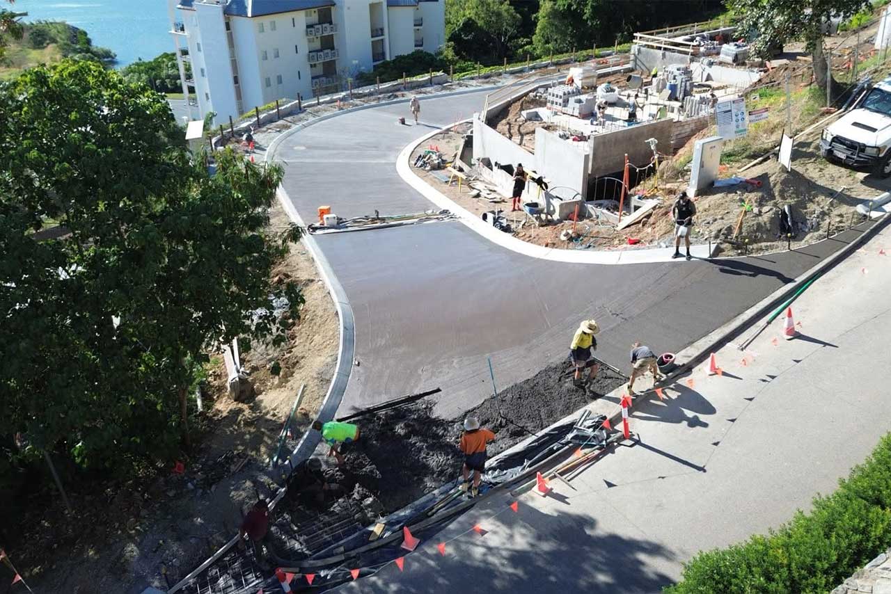 Driveway-2 Concrete road and driveway